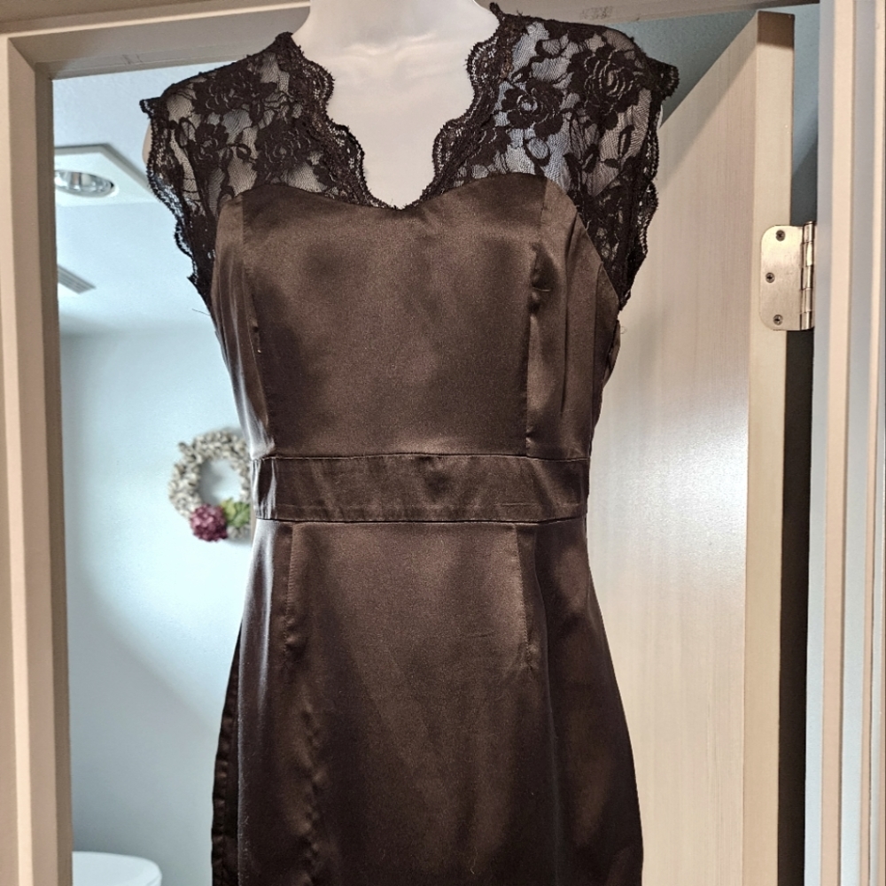 Black dress with lace detail